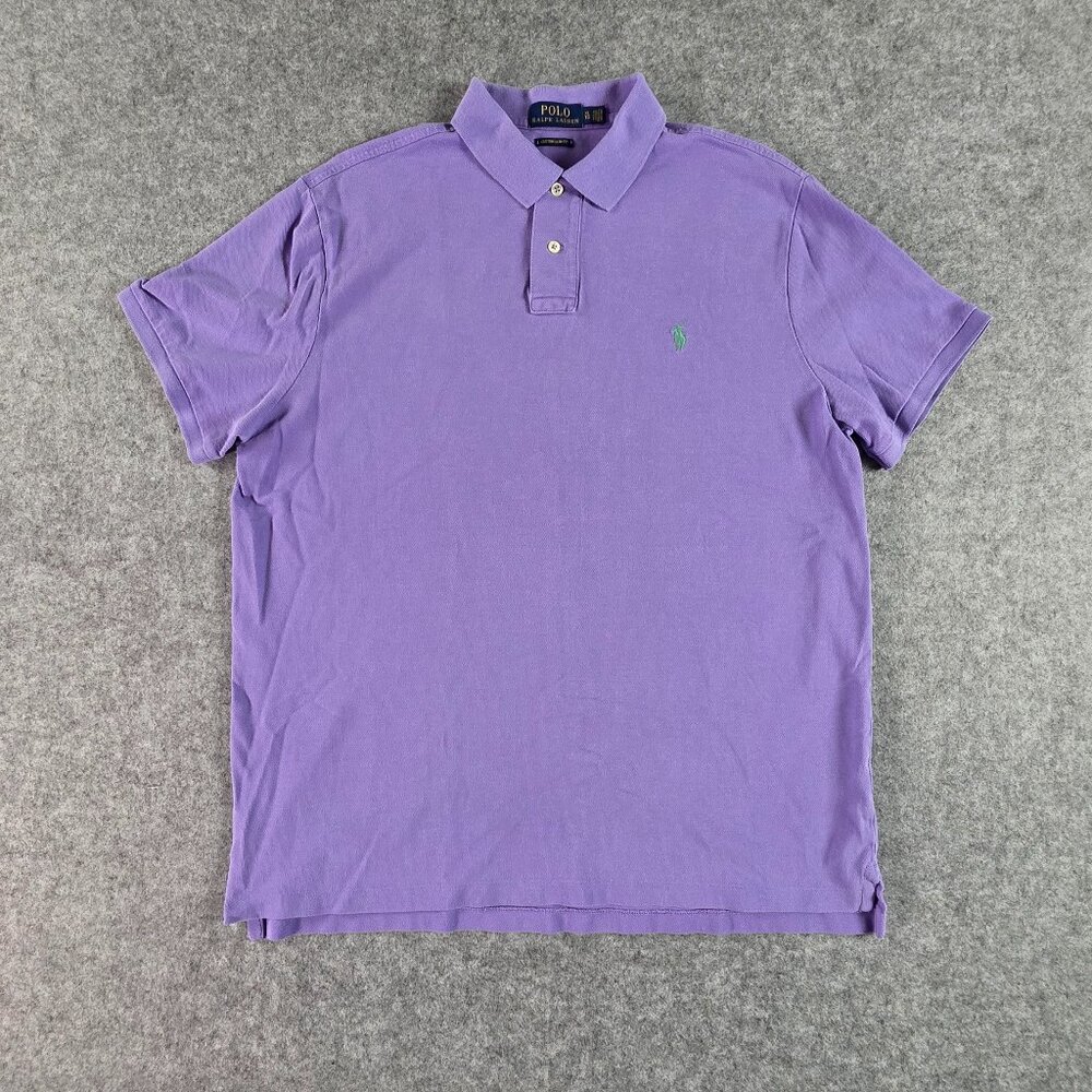 Polo Ralph Lauren Purple Short Sleeve Polo Shirt Size XL Slim Fit